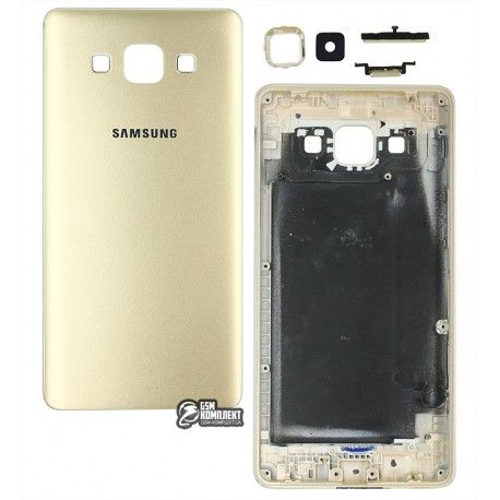 Задня панель корпусу для Samsung A500F Galaxy A5, A500FU Galaxy A5, A500H Galaxy A5, золотистий колір (107242)