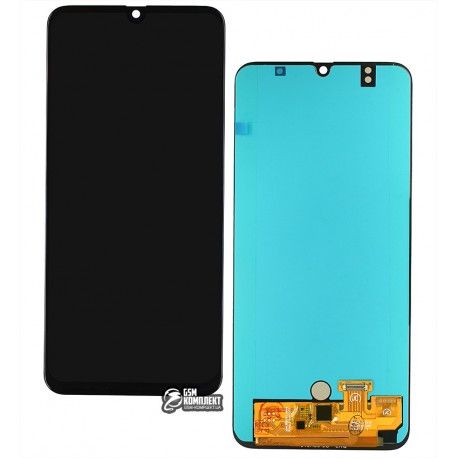 Дисплей для Samsung A507 Galaxy A50s, чорний, з сенсорним екраном, (OLED), High quality (139727)