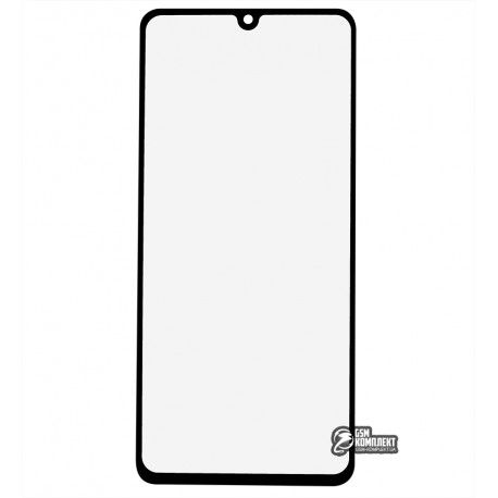 Скло дисплея Samsung A415 Galaxy A41, з OCA-плівкою, чорний колір (141410)