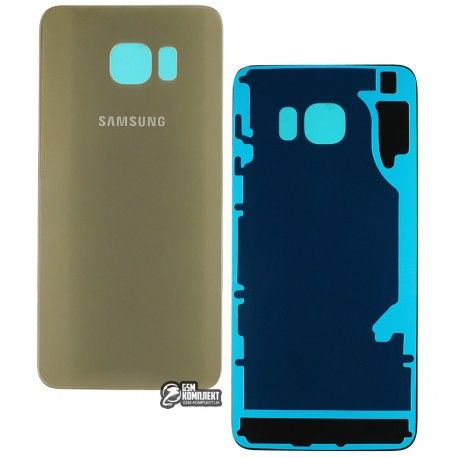 Задня панель корпусу для Samsung G928 Galaxy S6 EDGE Plus, золотистий колір, 2.5D, оригінал (PRC) (105110)