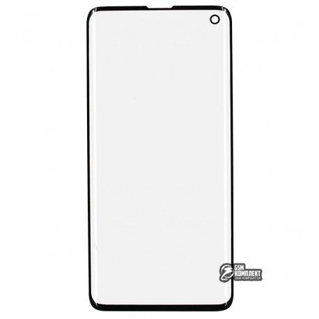Скло дисплея Samsung G973 Galaxy S10, з OCA-плівкою, чорний колір (141417)