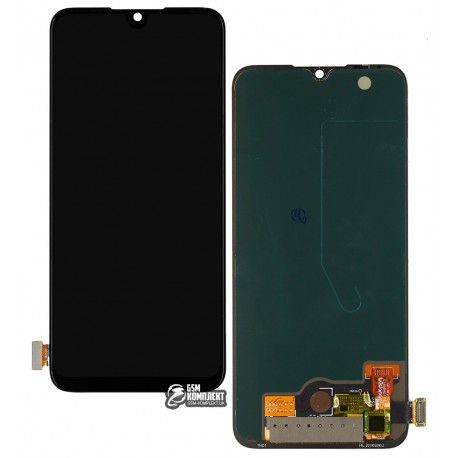 Дисплей Xiaomi Mi A3, Mi CC9e, чорний, з тачскріном, (OLED), High quality, M1906F9SH, M1906F9SI (141628)