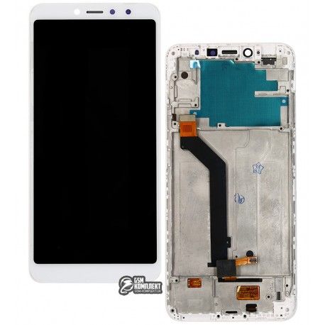 Дисплей для Xiaomi Redmi S2, білий, з тачскріном, з рамкою, оригінал (переклеєне скло), M1803E6G, M1803E6H, M1803E6I (143496)