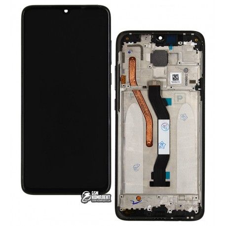 Дисплей Xiaomi Redmi Note 8 Pro, чорний, з тачскріном, з рамкою, High quality, hybrid dual SIM, M1906G7I, M1906G7G (143770)