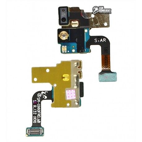 Шлейф для Samsung G960F Galaxy S9, G965F Galaxy S9 Plus, c датчиком наближення, з компонентами (126188)