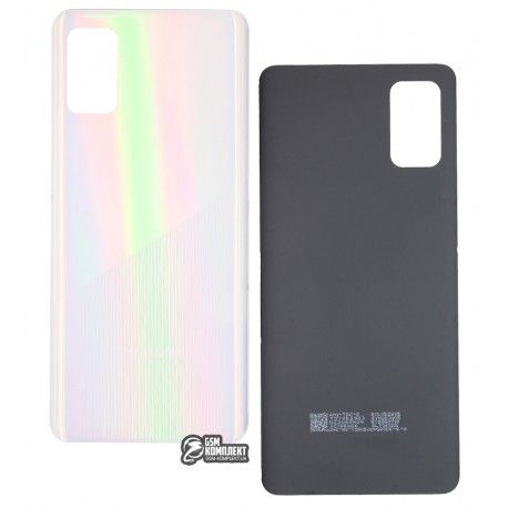 Задня панель корпусу для Samsung A415 Galaxy A41, білий, сріблястий, Prism Crush Silver (143279)