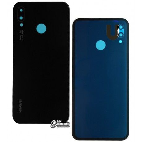 Задня панель корпусу для Huawei P20 Lite, чорний, зі склом камери (145381)