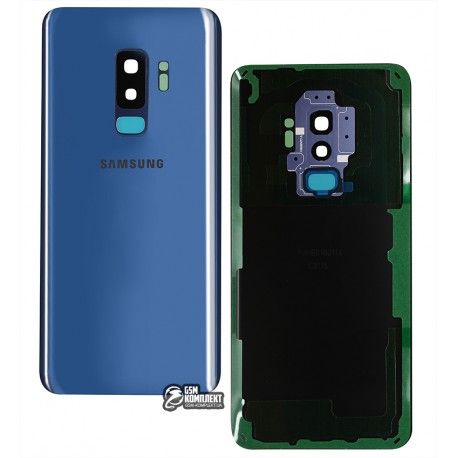 Задня панель корпусу для Samsung G965F Galaxy S9 Plus, синій колір, зі склом камери, повна збірка, оригінал (PRC), coral blue (138628)