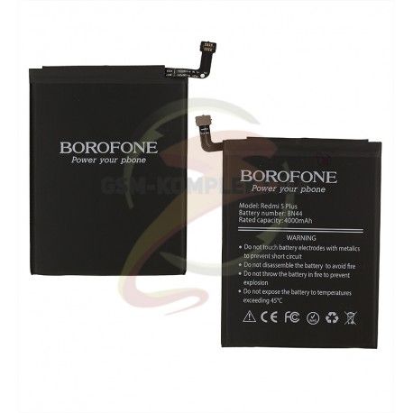 Акумулятор Borofone BN44 для Xiaomi Redmi 5 Plus, Li-Polymer, 3,85 B, 4000 мАг (146222)