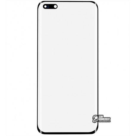 Скло дисплея для Huawei P40 Pro, чорне (145675)