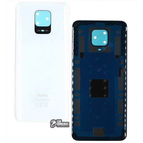 Задня панель корпусу для Xiaomi Redmi Note 9 Pro, біла, 64 Мп, M2003J6B2G (146341)