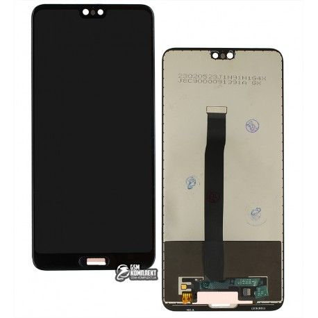 Дисплей для Huawei P20, чорний, з тачскріном, High quality, EML-L29 / EML-L09 (130932)
