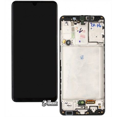 Дисплей Samsung A315 Galaxy A31, A315F/DS Galaxy A31, чорний, з тачскріном, з рамкою, оригінал, service pack box, GH82-22761A/GH82-22905A (145056)