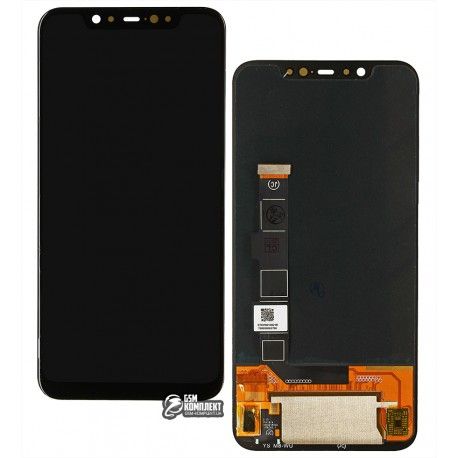 Дисплей для Xiaomi Mi 8, чорний, з тачскріном, оригінал (переклеєне скло), M1803E1A (146335)
