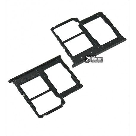 Тримач SIM карти для Samsung A013 Galaxy A01 Core, чорний (145565)