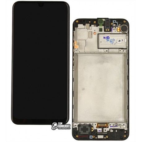 Дисплей Samsung M315 Galaxy M31, M315F / DS Galaxy M31, чорний, з тачскріном, з рамкою, оригінал, service pack box, (GH82-22405A / GH82-22631A) (145923)
