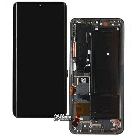 Дисплей Xiaomi Mi Note 10 Lite, чорний, з тачскріном, з рамкою, оригінал (PRC) (145138)