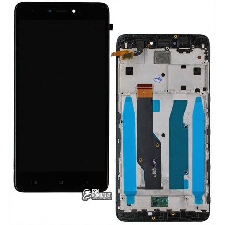 Дисплей для Xiaomi Redmi Note 4X, чорний, з сенсорним екранах, з рамкою, High quality (147495)
