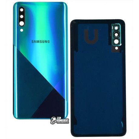 Задня панель корпусу для Samsung A307F / DS Galaxy A30s, зелений, зі склом камери, Prism Crush Green (143312)