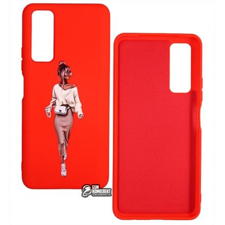 Чохол для Huawei P Smart (2021), Y7a, ART Lady red, силіконовий (149187)