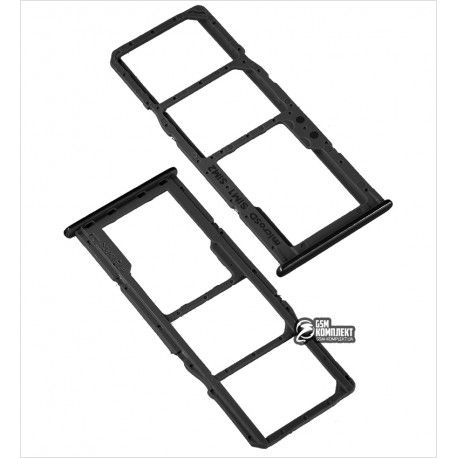 Тримач SIM карты Samsung A515, A715 Galaxy A51, A71, чорний (145878)