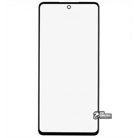 Скло дисплея для Samsung A725 Galaxy A72, з OCA-плівкою, чорне (148398)