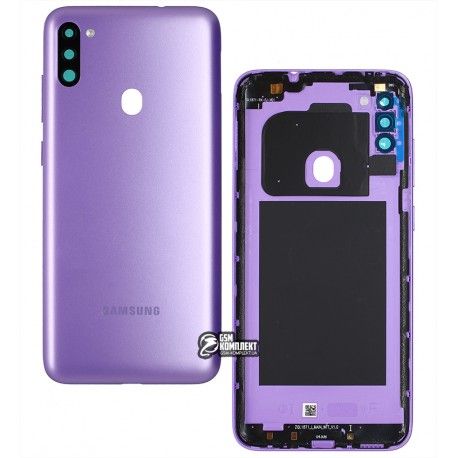 Задня панель корпусу для Samsung M115 Galaxy M11, фіолетова (145643)