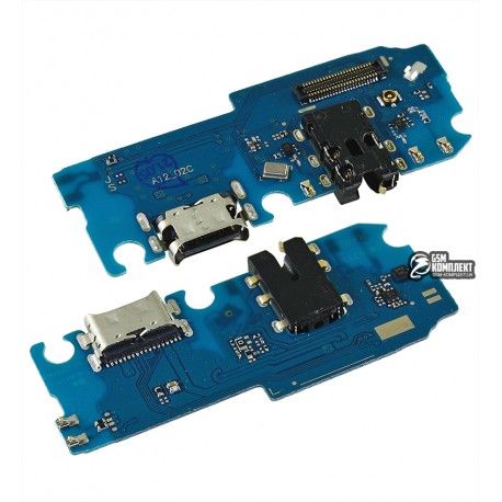 Шлейф для телефону Samsung A125F Galaxy A12, M127 Galaxy M12, конектора зарядки, High quality, (плата зарядки) (146936)