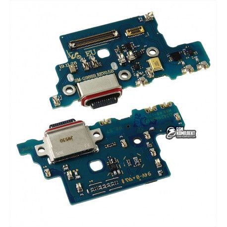 Шлейф для телефону Samsung G988 Galaxy S20 Ultra, конектора зарядки, High quality, (плата зарядки) (147070)