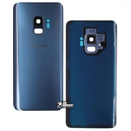 Задня панель корпусу для Samsung G960F Galaxy S9, синій колір, зі склом камери, повна збірка, оригінал (PRC), coral blue (138625)
