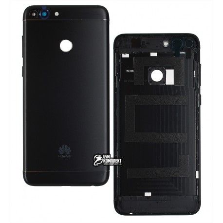 Задня панель корпусу для Huawei P Smart, чорна, логотип Huawei (149848)