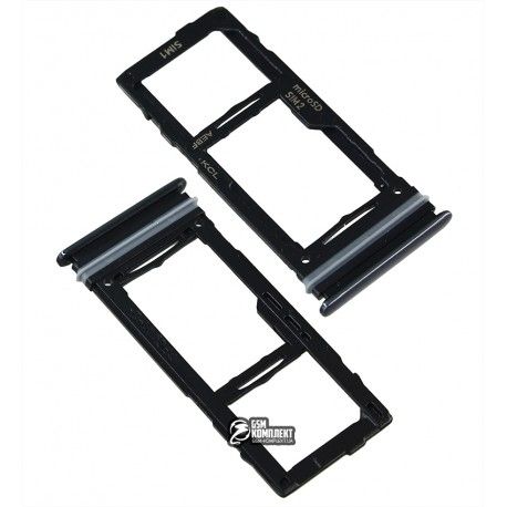 Тримач SIM-карти для Samsung A525 Galaxy A52, A526 Galaxy A52 5G, A725 Galaxy A72, A726 Galaxy A72 5G, чорний (149017)