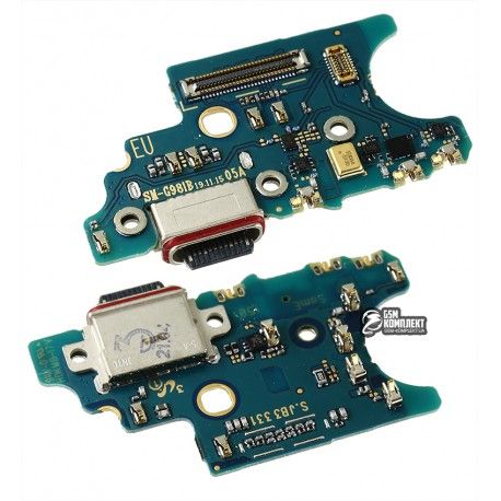 Шлейф для телефону Samsung G980 Galaxy S20, конектора зарядки, High quality, (плата зарядки) (147068)