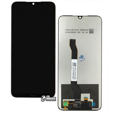 Дисплей для Xiaomi Redmi Note 8, чорний, з сенсорним екранах, оригінал (переклеєне скло), M1908C3JH, M1908C3JG, M1908C3JI (149655)