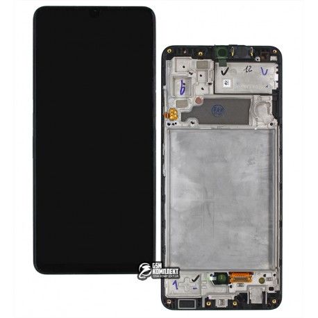 Дисплей для Samsung A325 Galaxy A32, чорний, з сенсорним екраном, з рамкою, оригінал (PRC) (149679)