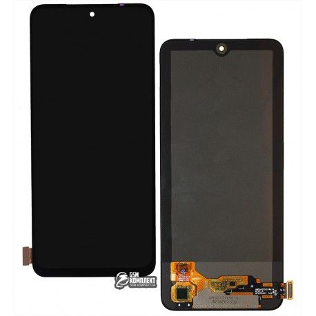 Дисплей для Xiaomi Poco M5s, Redmi Note 10 Redmi Note 10S, чорний, з сенсорним екраном, (OLED), High quality, M2101K7AI, M2101K7AG (150274)