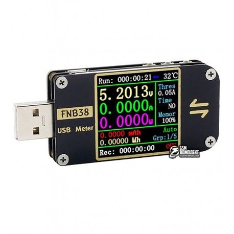 USB-тестер FNIRSI FNB38 для вимірювань ємкісти батареі (150721)