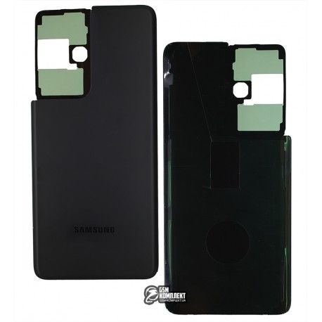 Задня панель корпуса для Samsung G998 Galaxy S21 Ultra 5G, чорний (148359)