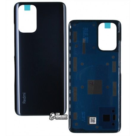 Задня панель корпуса для Xiaomi Redmi Note 10, чорний, M2101K7AI, Shadow Black (Onyx Gray) (149041)