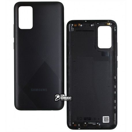 Задня панель корпуса для Samsung A025F/DS Galaxy A02s, чорна (149091)
