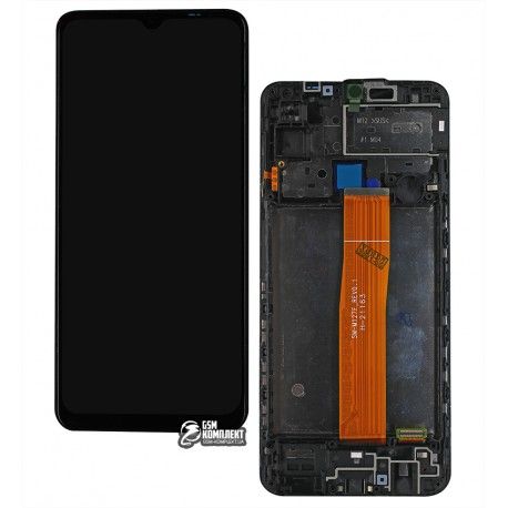 Дисплей для Samsung M127 Galaxy M12, чорний, з сенсорним екраном, з рамкою, оригінал (PRC), M127F_REV0.1 (150392)