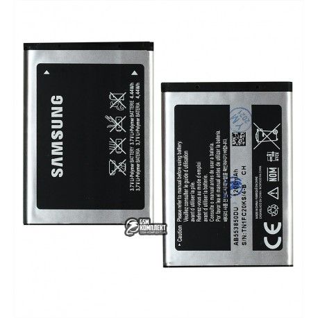 Акумулятор AB553850DU для Samsung B5712c, D880, D888, D980, D988, Li-ion, 3,85 B, 1200 мАг (151938)