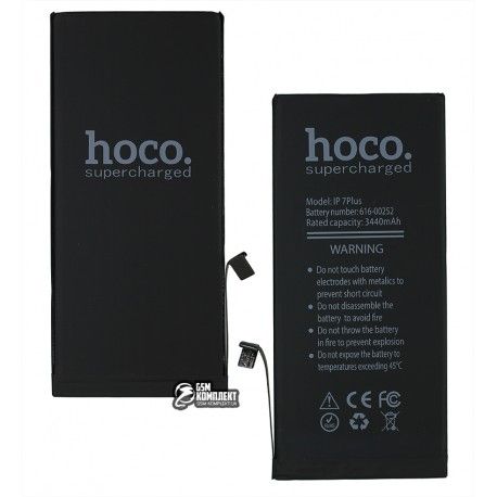 Акумулятор Hoco для Apple iPhone 7 Plus, Li-ion, 3,82 B, 3440 мАч, 616-00250, посилений (152044)