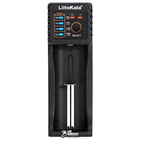 Зарядний пристрій Liitokala Lii-100, 1 канал, Ni-Mh/Li-ion/Li-Fe/18650 USB, Powerbank, LED, Polybag (152145)