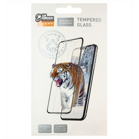 Захисне скло для iPhone 13 Pro Max, iPhone 14 Plus, Tiger Glass, Full Glue, чорне (152655)