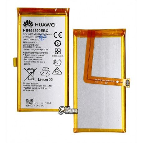 Акумулятор HB494590EBC для Huawei Honor 7, G620 G628, Li-Polymer, 3,8 В, 3000 мАг (118678)