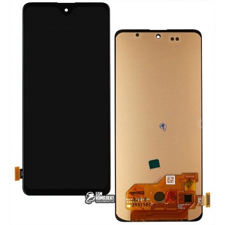 Дисплей для Samsung M317 Galaxy M31s, чорний, з сенсорним екраном, (OLED), High quality, з широким обідком (148933)