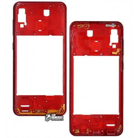 Середня частина корпусу Samsung A305F/DS Galaxy A30, червона (153655)