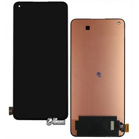 Дисплей для Xiaomi Mi 11 Lite, Mi 11 Lite 5G, чорний, без рамки, High quality, (OLED) (153513)