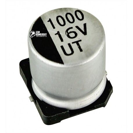 Конденсатор електролітичний 1000 uF 16 V, d10 h10, VT алюмінієвий SMD (134592)